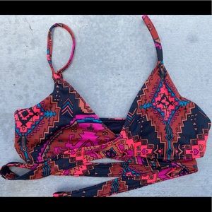 Wrap around swim top